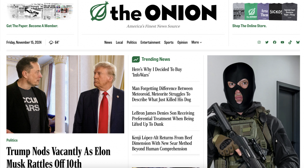 Сайт The Onion
