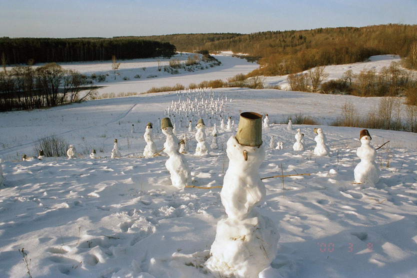 Арт-объект «Снеговики»