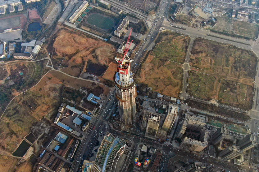 Строительство Chengdu Greenland Tower в Китае