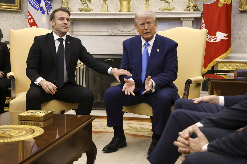 Встреча Эммануэля Макрона и Дональда Трампа