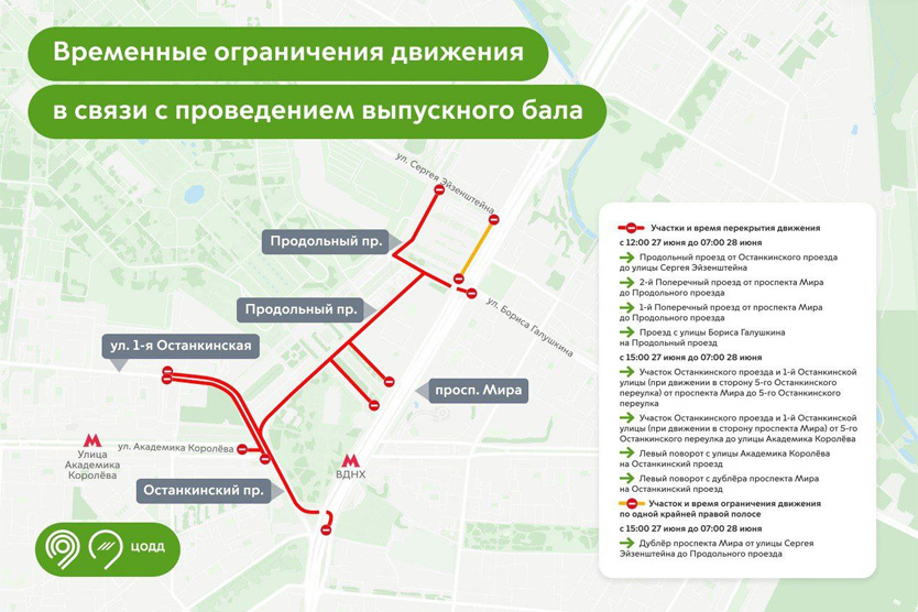 Перекрытия из-за бала