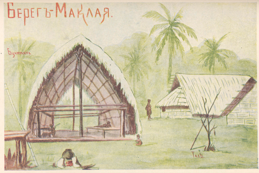 Зарисовка Николая Миклухо-Маклая «Берег Маклая»