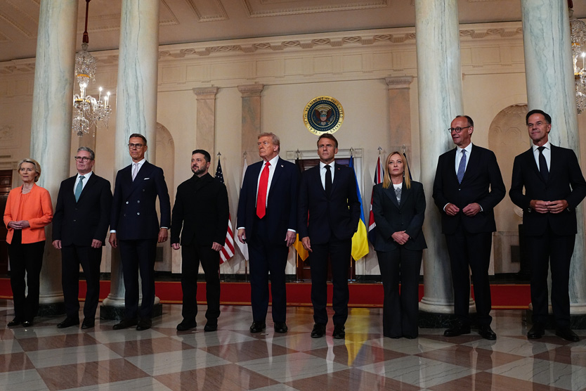 Дональд Трамп и лидеры Европы, 18 августа 2025