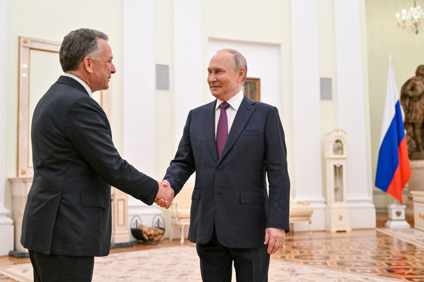 Встреча Владимира Путина и Стива Уиткоффа