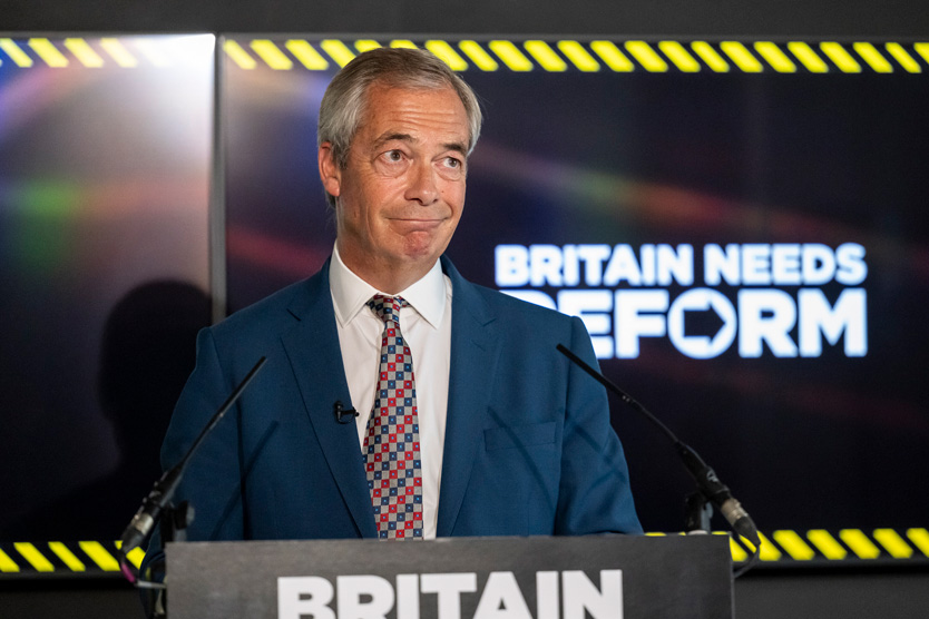 Найджел Фарадж, лидер Reform UK