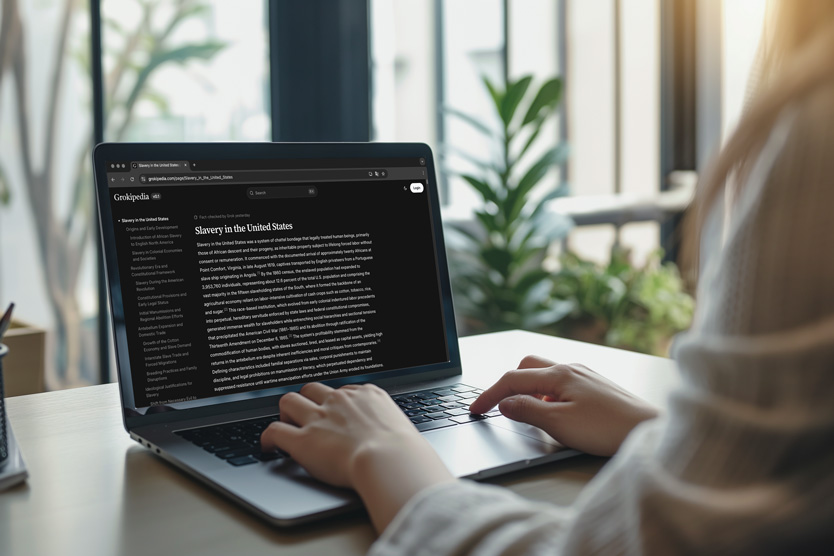 Грокипедия и рабство в США
