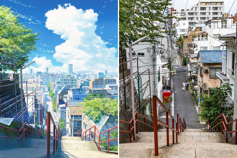 Лестница из аниме «Твое имя»