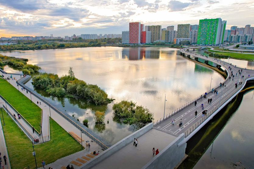 Новый пешеходный мост между Некрасовкой и Люберцами