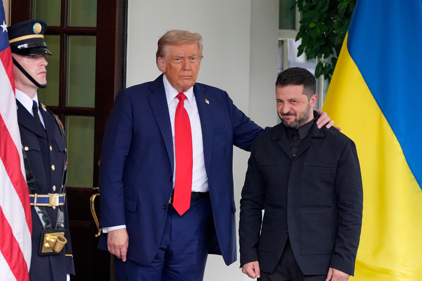 Дональд Трамп и Владимир Зеленский на встрече в Белом доме
Фото: Alex Brandon / AP / TASS