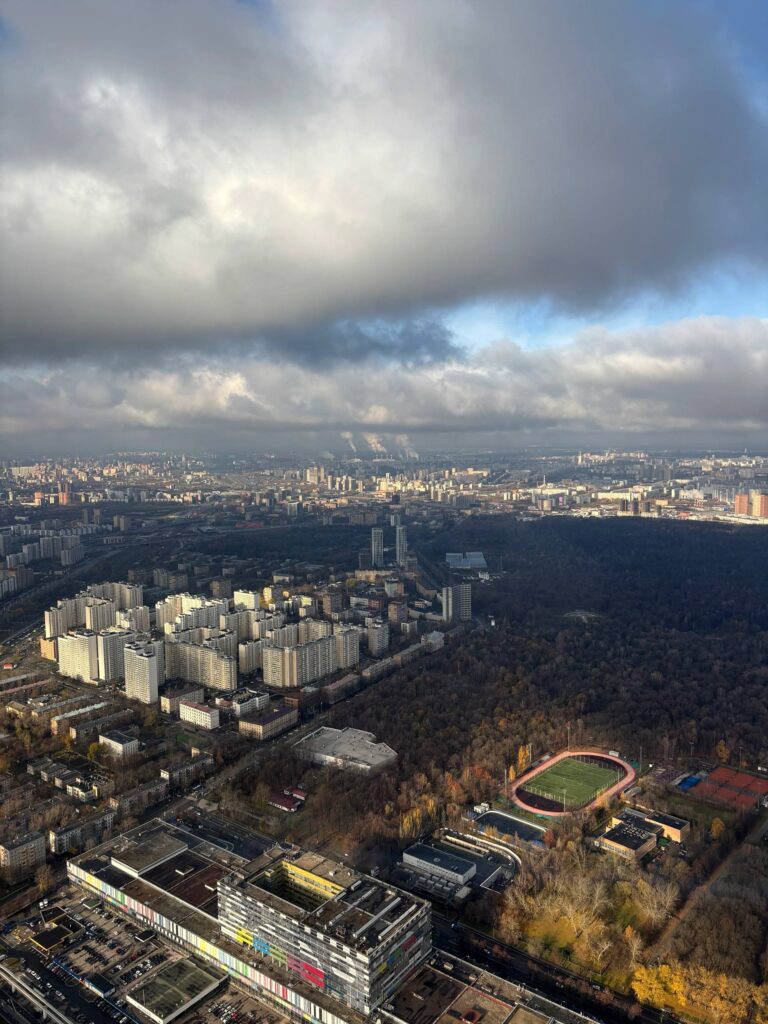 Вид с Останкинской телебашни