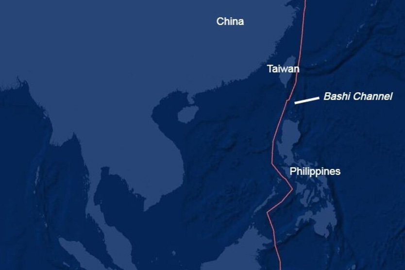 Пролив Баши на карте