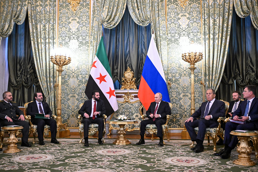 Переговоры Владимира Путина и Ахмеда аш-Шараа в Кремле