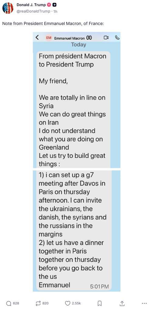 Трамп и Макрон