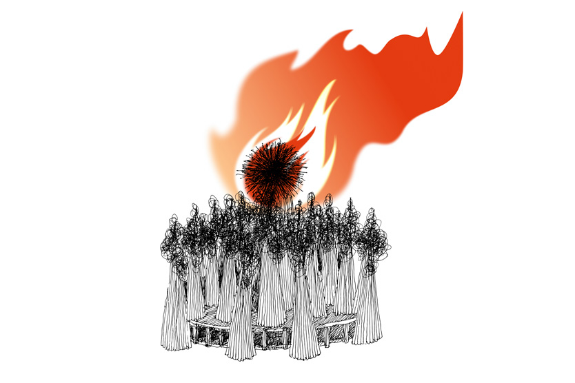 Горящее сердце - арт-объект на Масленице 2026 в Никола-Ленивце