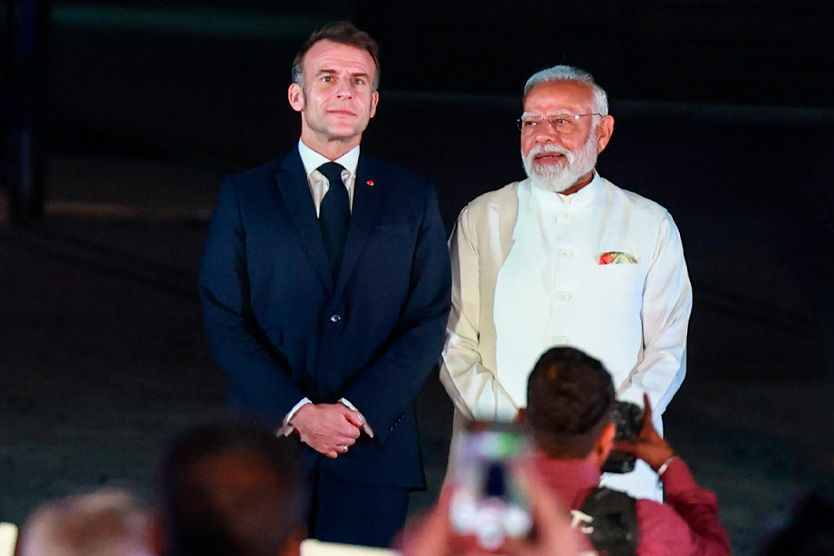 Эммануэль Макрон и Нарендра Моди