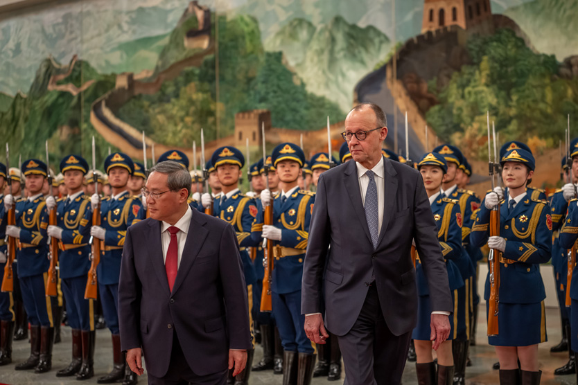 Канцлер Германии Фридрих Мерц и премьер-министр Китая Ли Цян