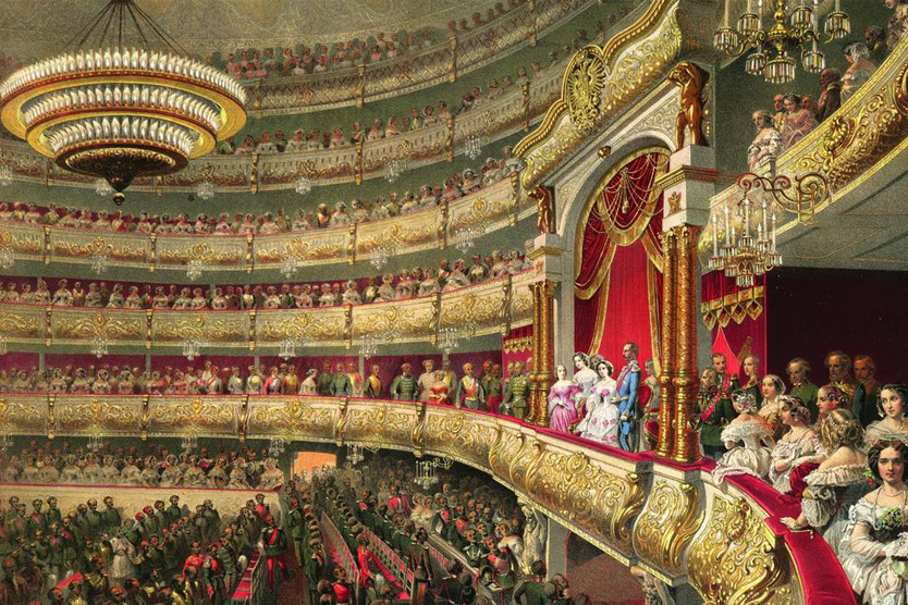 Публика в Большом театре, XIX век.