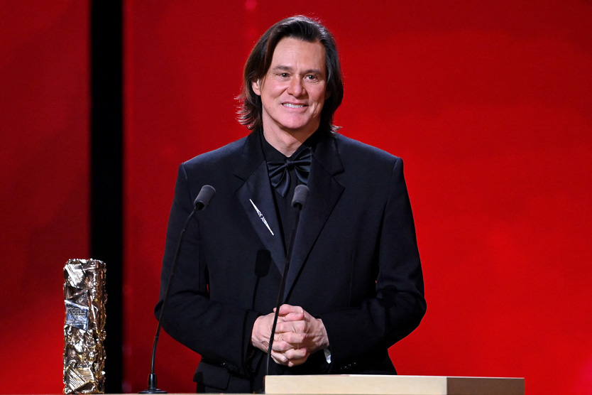 Джим Керри на церемонии вручения премии «Сезар»