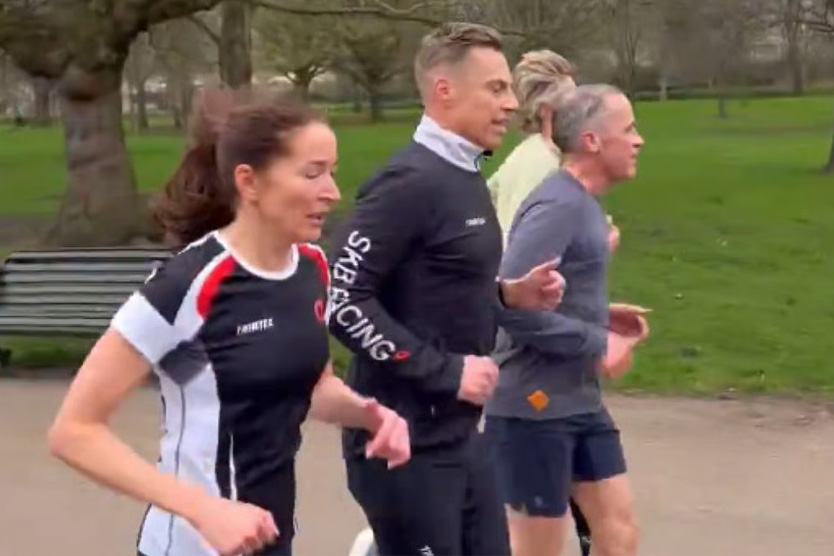 Марк Карни и Александр Стубб на пробежке