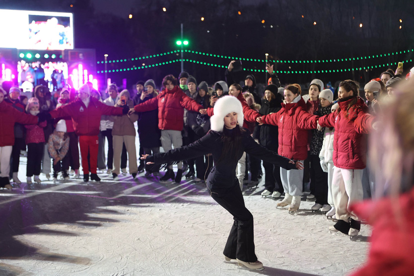 Алина Загитова на катке в «Лужниках»