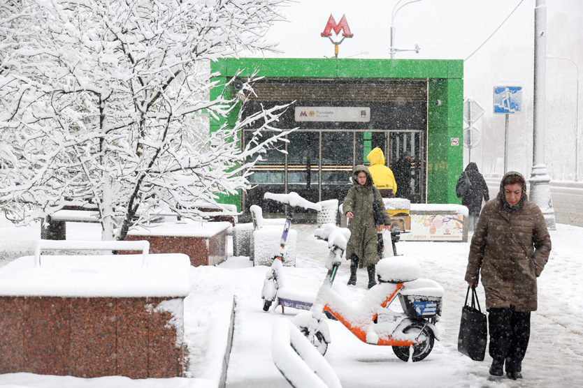 Снегопад в Москве