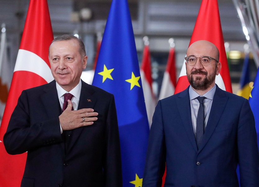 Реджеп Тайип Эрдоган и Шарль Мишель