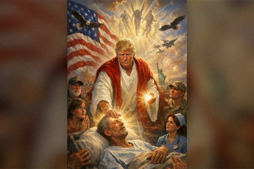 Трамп в образе Иисуса