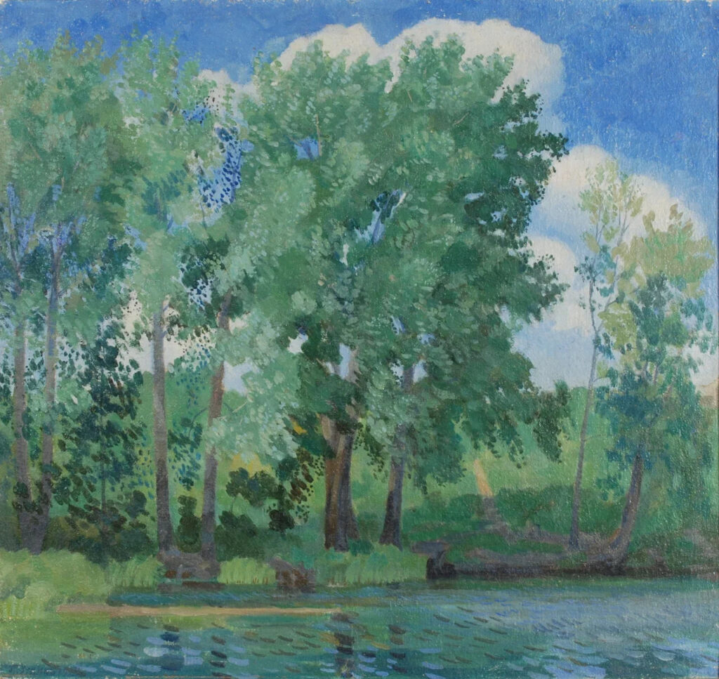 Окрестности Саратова, 1925, холст, масло / П. С. Уткин ФГБУ культуры «Саратовский государственный художественный музей имени А.Н. Радищева»