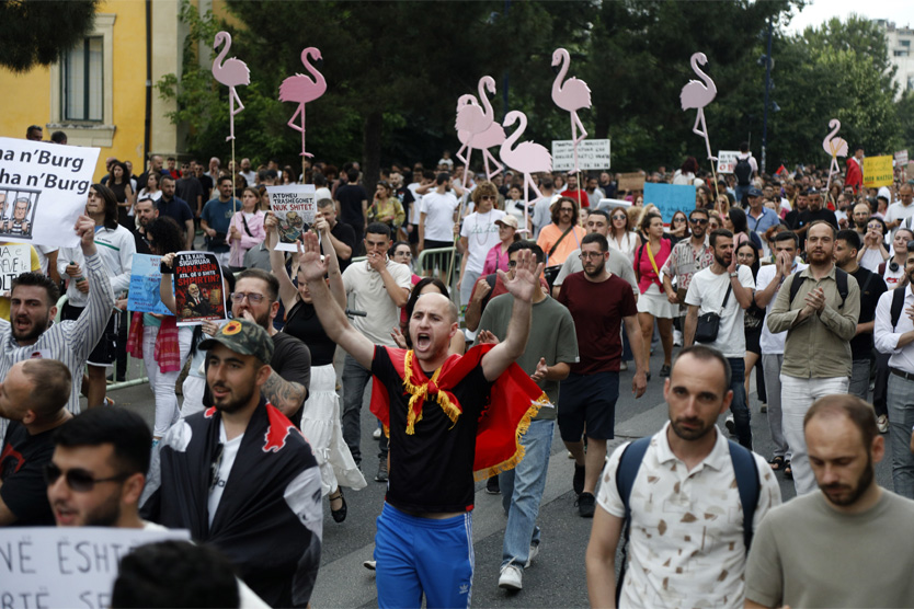Протесты в Албании