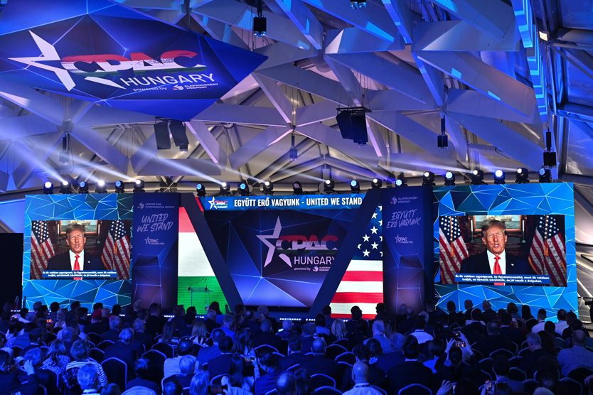 Видеообращение Дональда Трампа на CPAC в Венгрии