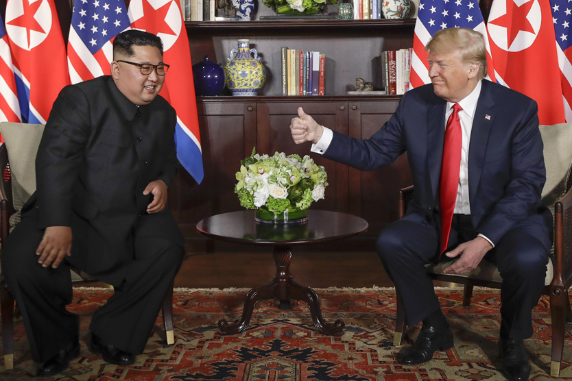 Ким Чен Ын и Дональд Трамп
