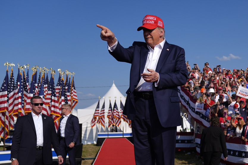Дональд Трамп на митинге