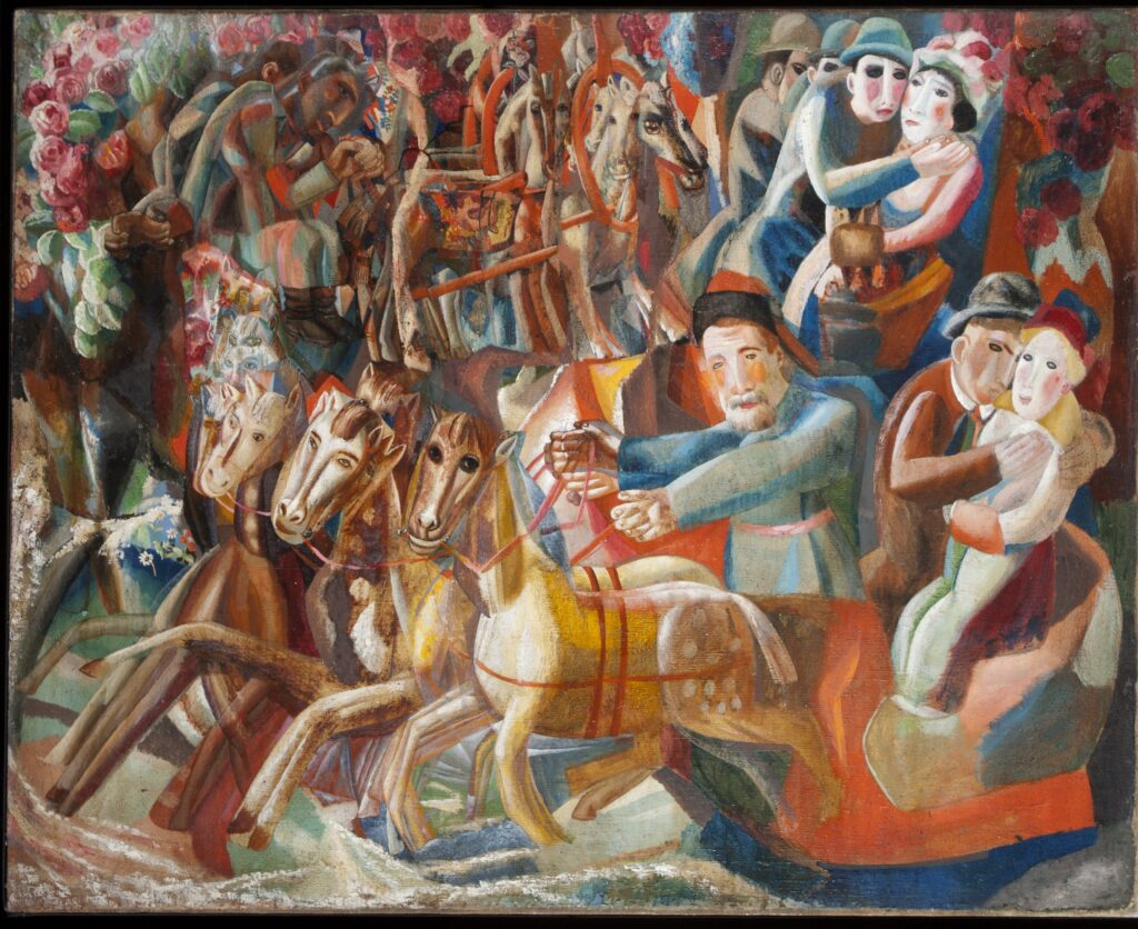 Филонов П.Н. Масленица и вывод из зимы в лето 1913-1914 гг. Холст, масло Государственный Русский музей