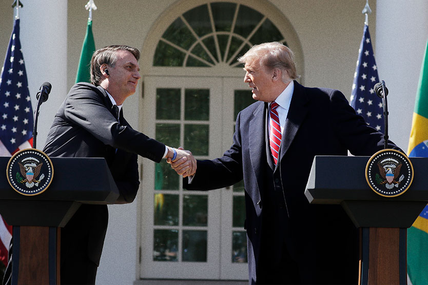 Жаир Болсонару и Дональд Трамп